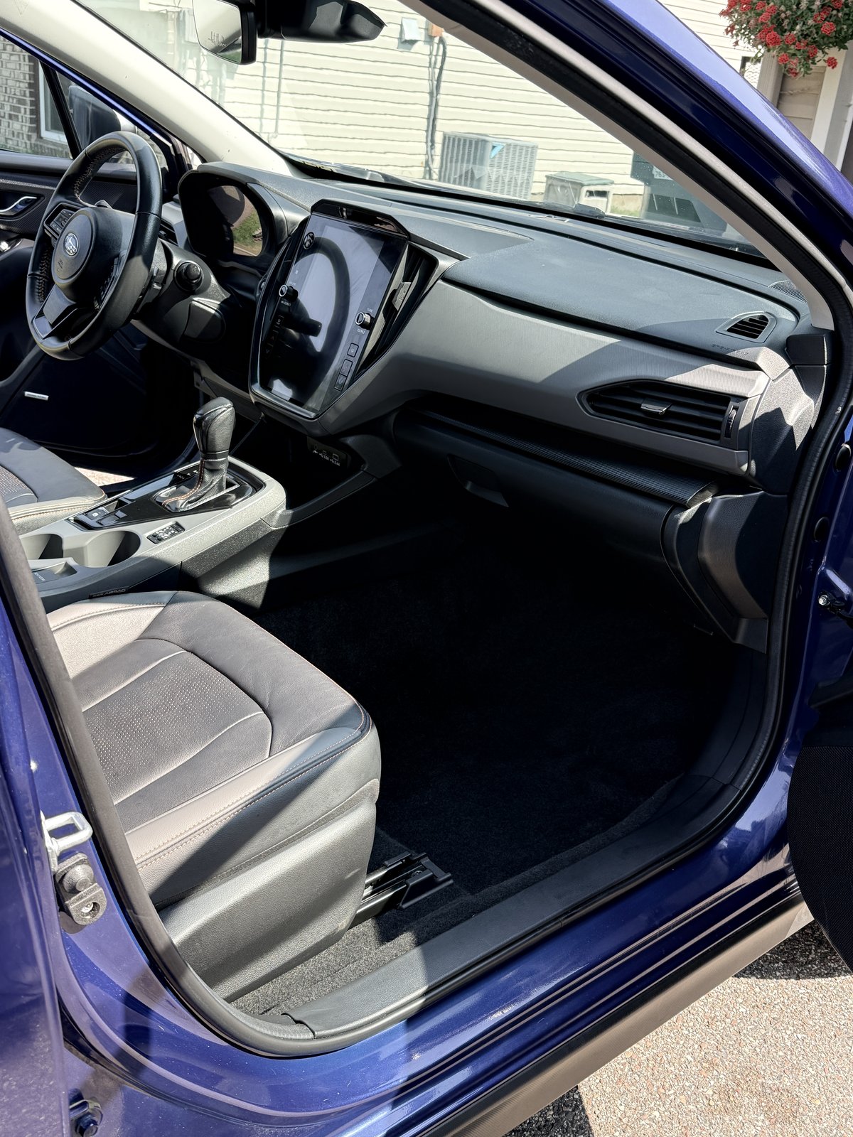 Same Subaru Crosstrek dashboard and front floor, fully detailed and clean