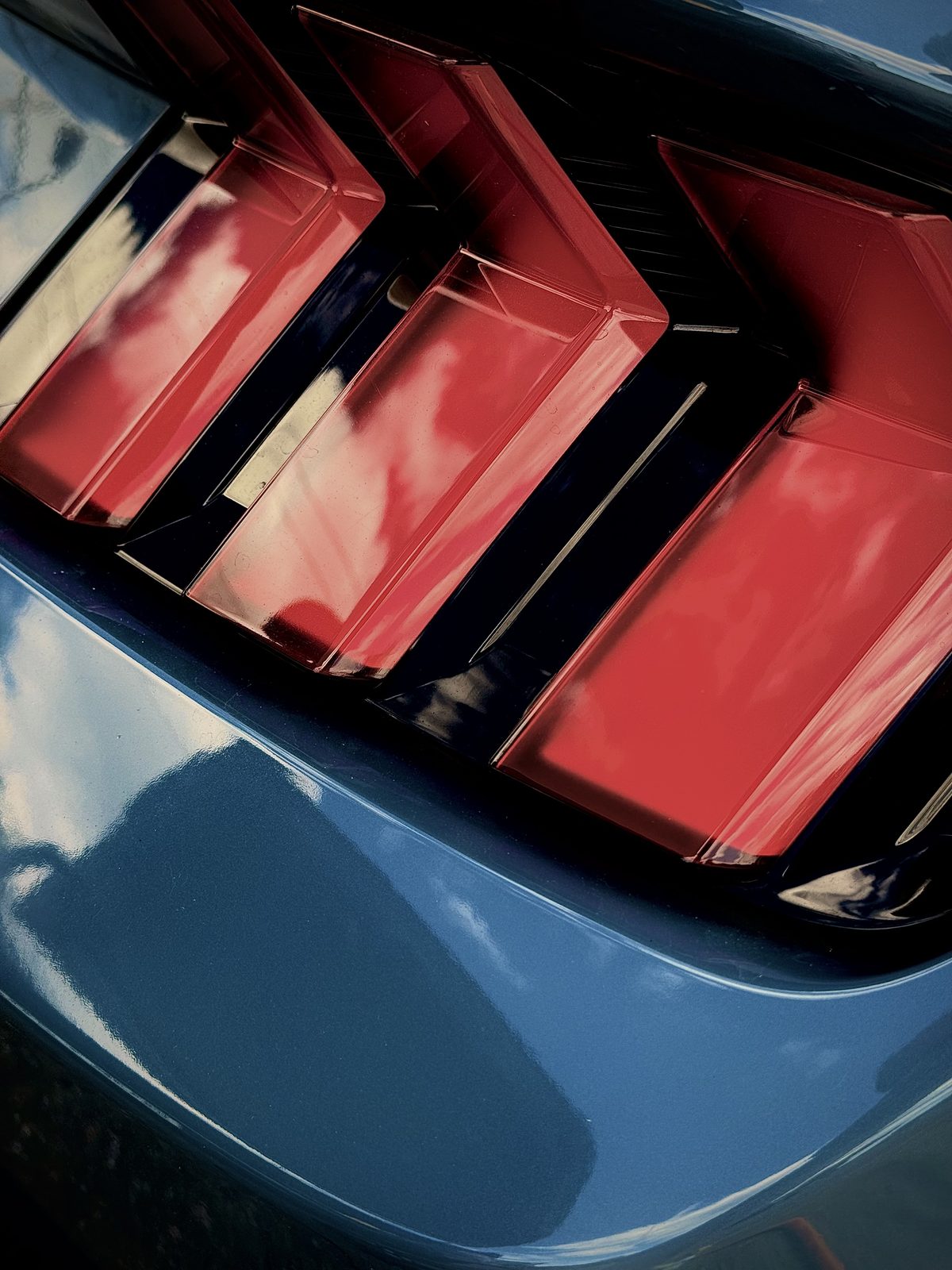 Detailed Mustang taillight close-up